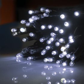 LED fényfüzér 10 m hideg fehér FLASH  100 Led IP44