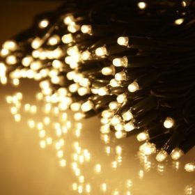 LED fényfüzér 10 m meleg fehér  100 Led IP44