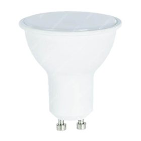 7W LED GU10 spot égő tejes búra meleg fehér 