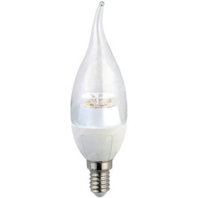 6W Led átlátszó, kunkori végű gyertya égő