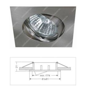   Led beépíthető spot lámpatest, alumínium, billenős, kocka