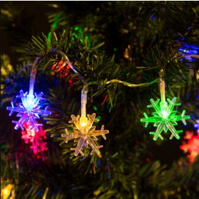   LED karácsonyi hópihe kül-és beltéri /IP44/ füzér multicolor