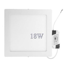 Led panel világítás driverrel, kocka, 18W, meleg fehér