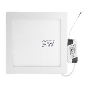 Led panel világítás driverrel, kocka, 9W, hideg fehér