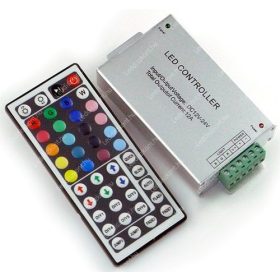 RGB led szalag vezérlő, 144W, infrás, 44 gombos
