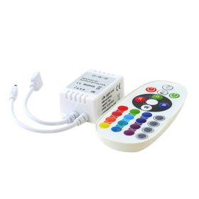 RGB led szalag vezérlő, 72W, infrás 24 gombos