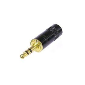 Rean 3,5 stereo Jack dugó fekete 4mm-es kábelhez
